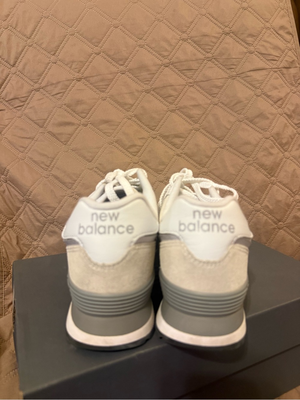 New Balance Kids White and Gray Retro Runner Sneakers